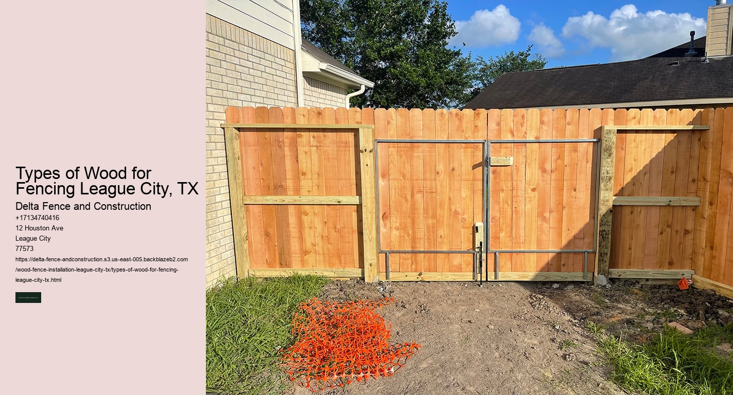 Types of Wood for Fencing League City, TX